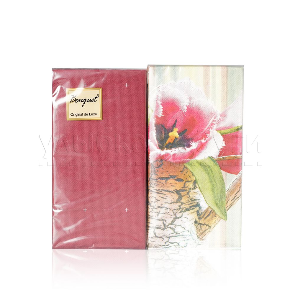 Бумажные салфетки Bouquet Original de Luxe " Натюрморт с тюльпанами " , 2х-слойные 33*33см 20шт
Бумажные салфетки Bouquet Original de Luxe " Натюрморт с тюльпанами " , 2х-слойные 33*33см 20шт