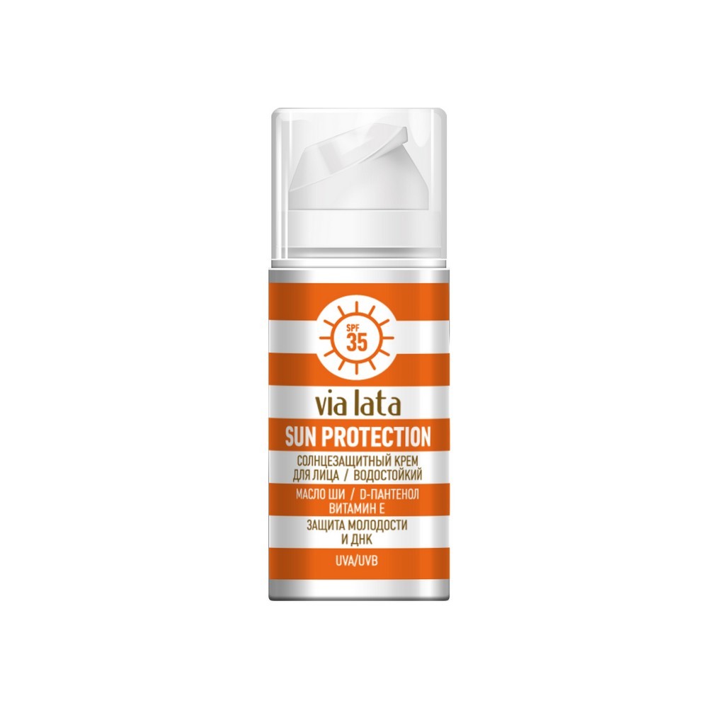 Солнцезащитный крем для лица Via Lata Sun Protection " защита молодости и ДНК " водостойкий , SPF 35 25мл
Солнцезащитный крем для лица Via Lata Sun Protection " защита молодости и ДНК " водостойкий , SPF 35 25мл