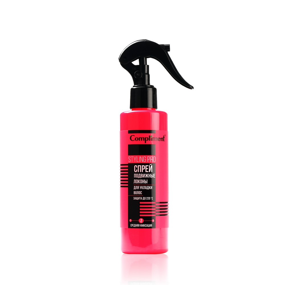 Спрей для укладки волос Compliment Styling Pro " Подвижные локоны " Средняя фиксация (2) 200мл
Спрей для укладки волос Compliment Styling Pro " Подвижные локоны " Средняя фиксация (2) 200мл