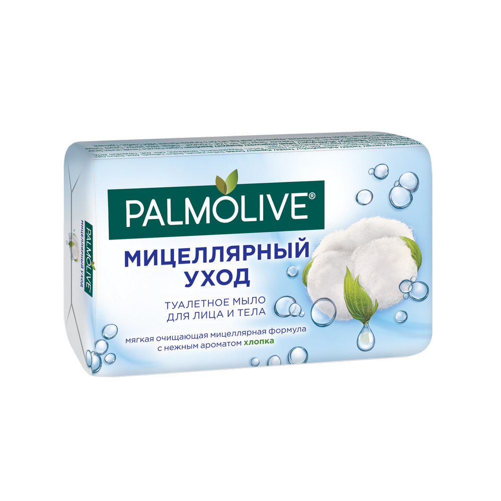 Туалетное мыло для лица и тела Palmolive Мицеллярный уход с нежным ароматом хлопка 90г
Туалетное мыло для лица и тела Palmolive Мицеллярный уход с нежным ароматом хлопка 90г