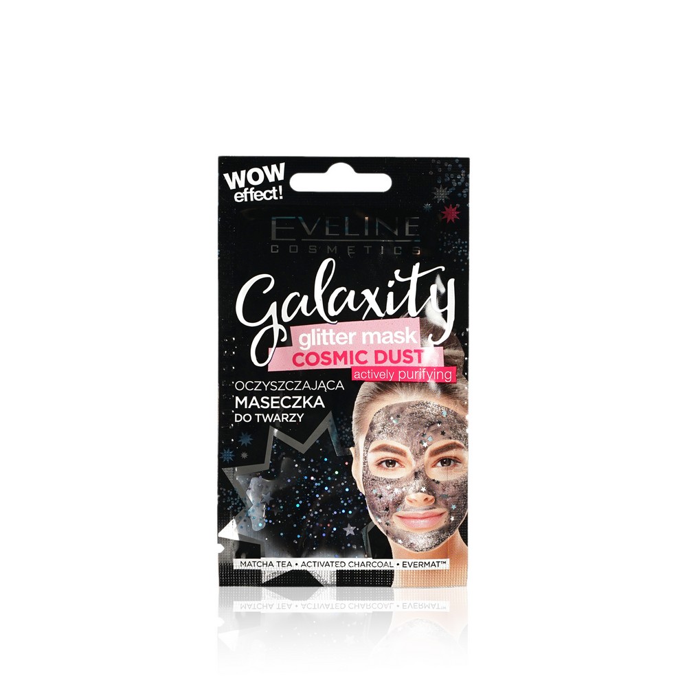 Активно очищающая гелевая маска для лица Eveline Galaxity Glitter с блестящими частичками 10мл
Активно очищающая гелевая маска для лица Eveline Galaxity Glitter с блестящими частичками 10мл