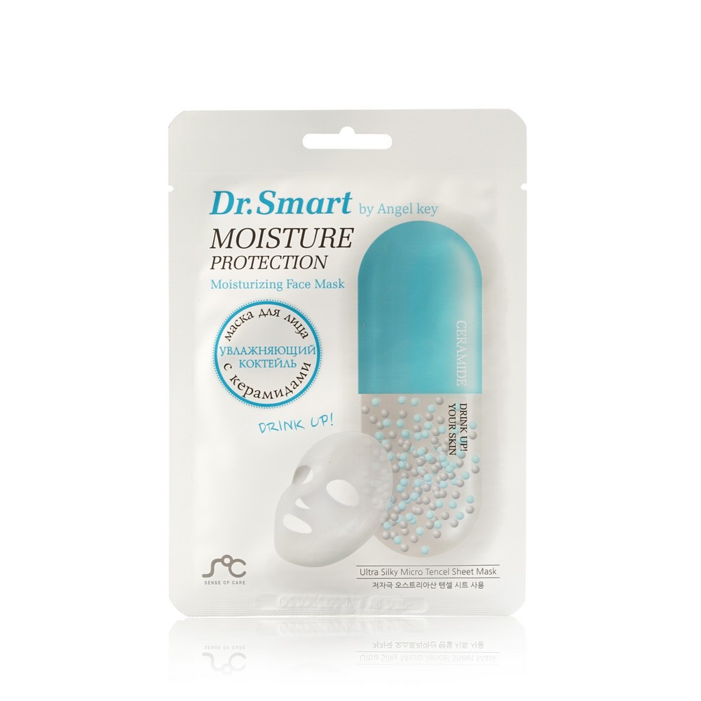 Тканевая маска для лица Dr. Smart Moisture Protection увлажняющая с керамидами 25мл
Тканевая маска для лица Dr. Smart Moisture Protection увлажняющая с керамидами 25мл