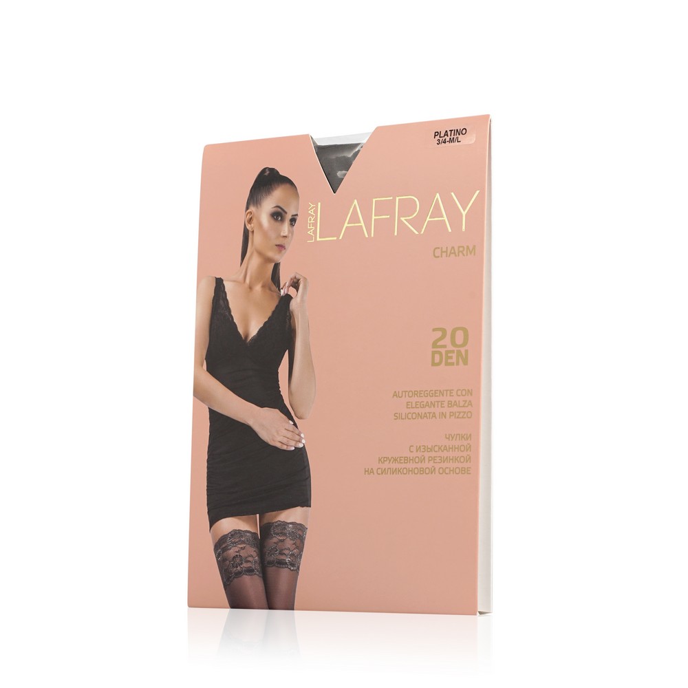 Женские чулки La Fray Charm с кружевной резинкой на силиконовой основе 20den Platino 3 размер
Женские чулки La Fray Charm с кружевной резинкой на силиконовой основе 20den Platino 3 размер