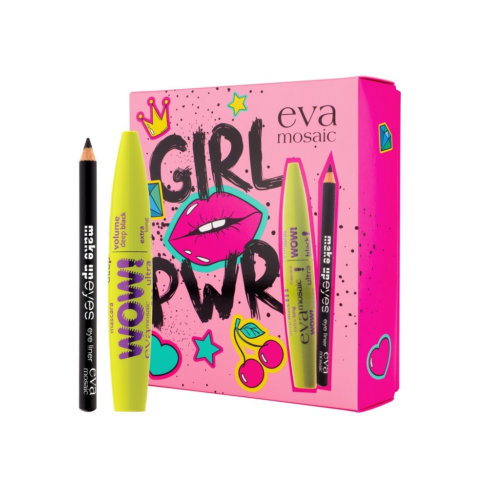 Женский набор Eva Mosaic ( тушь для ресниц Wow! Черная + карандаш для век Make up Eyes Черный
Женский набор Eva Mosaic ( тушь для ресниц Wow! Черная + карандаш для век Make up Eyes Черный