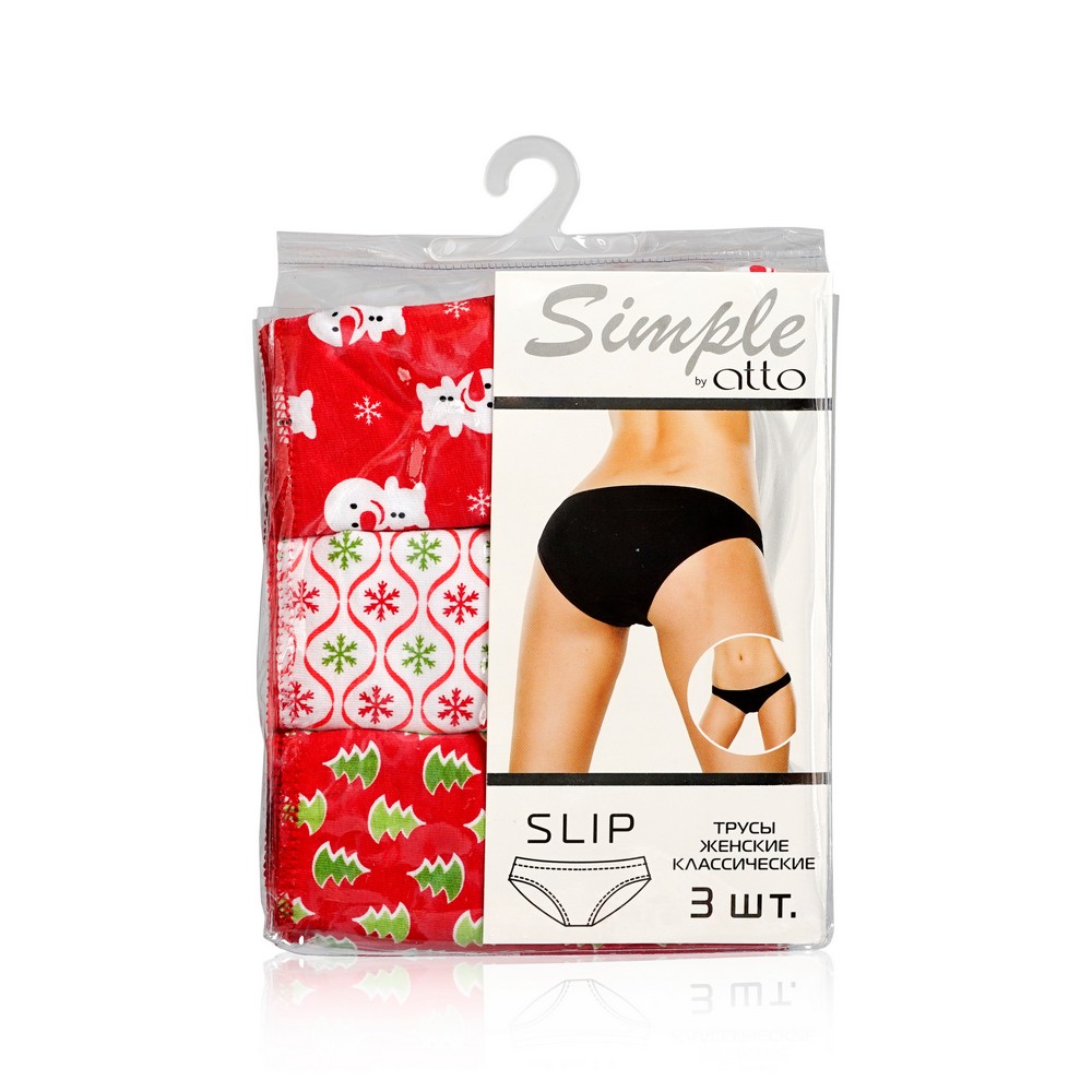 Женские трусы Atto TK-2 M , 3шт 
Женские трусы Atto TK-2 M , 3шт