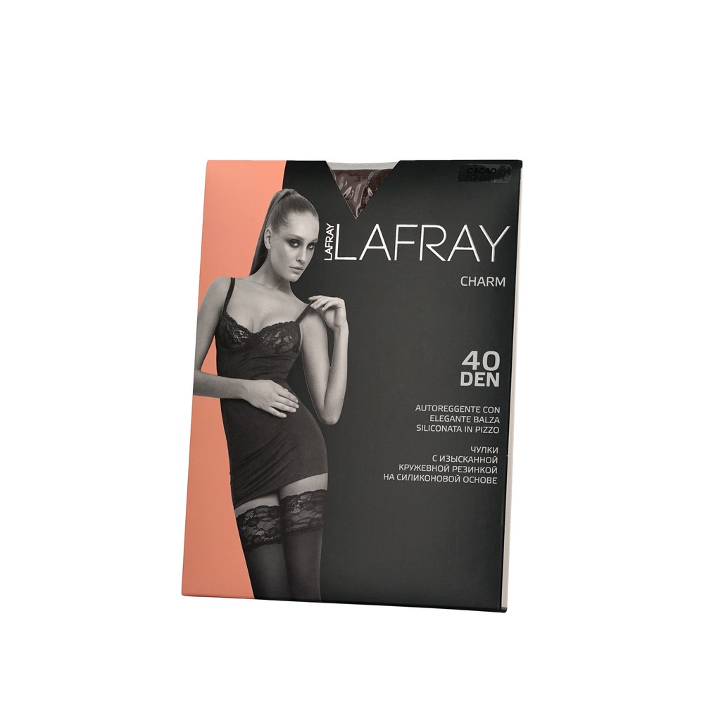 Женские Чулки La Fray Charm с кружевной резинкой на силиконовой основе 40den Cacao 1/2 размер
Женские Чулки La Fray Charm с кружевной резинкой на силиконовой основе 40den Cacao 1/2 размер