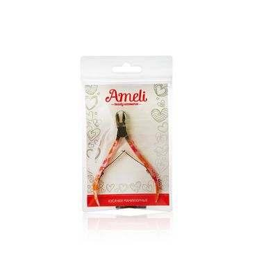 Маникюрные кусачки Ameli двупружинные , с цветными ручками