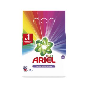 Порошок для стирки цветного белья Ariel Чистота Deluxe автомат 1,5кг