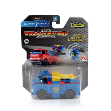 Машинка 1 Toy Transcar Double " Эвакуатор-Самосвал 2в1 " 8см