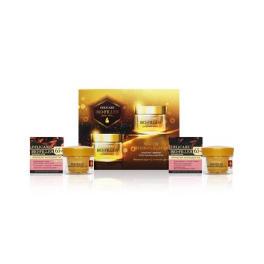 Женский подарочный набор Delicare Bio-Filler 65+ ( дневной крем для лица " Эликсир Молодости " 50мл + ночной крем для лица " Эликсир Молодости " 50мл )