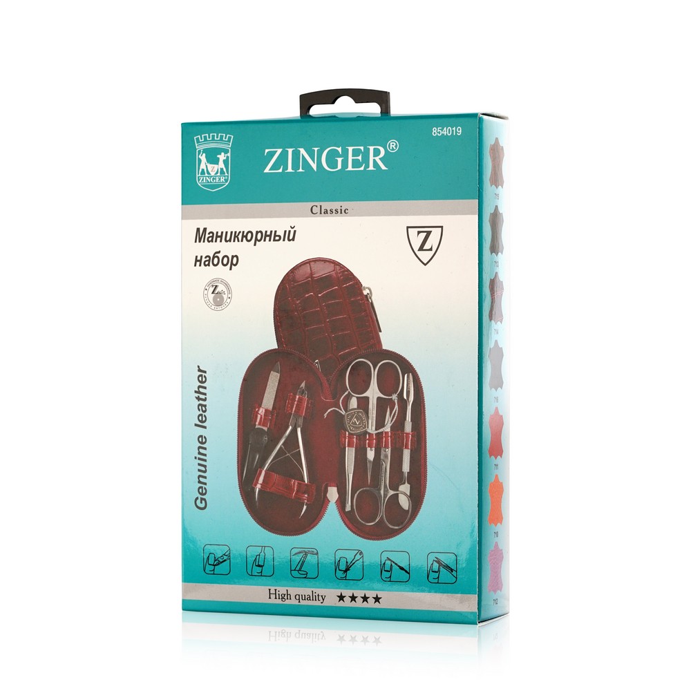 

Маникюрный набор Zinger 6 предметов , Бордовый