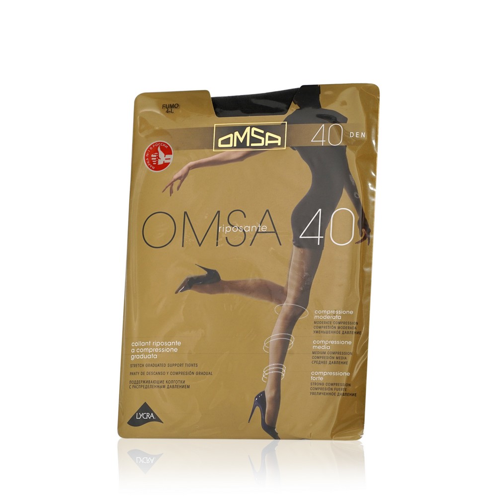 

Женские колготки Omsa Riposante 40den fumo 4 размер