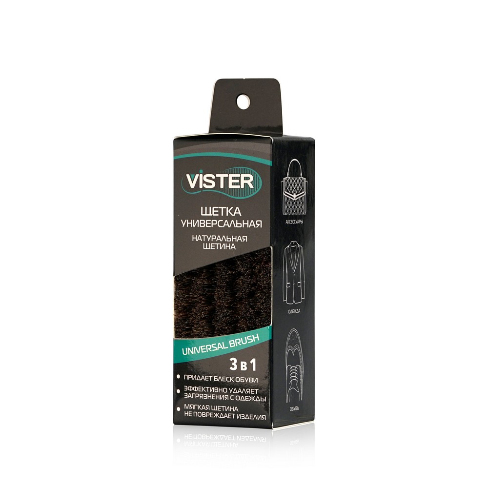 

Деревянная щетка Vister для обуви , конский волос