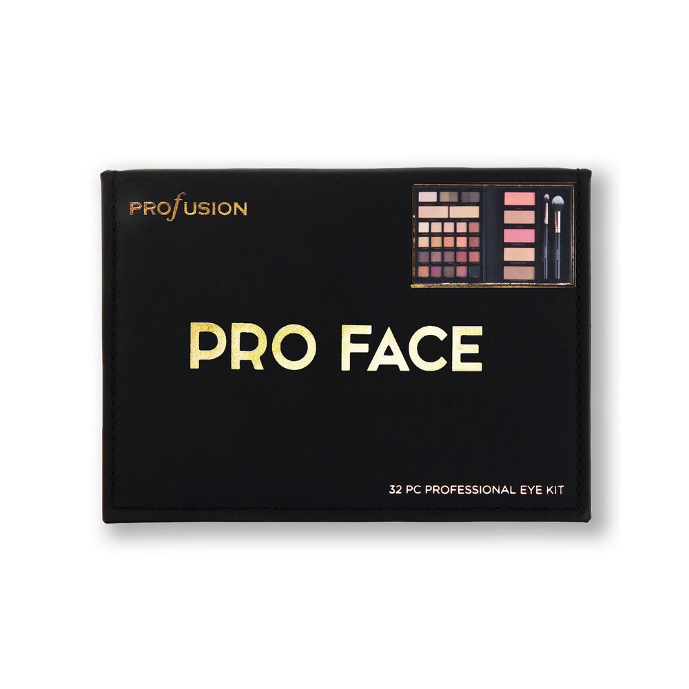 

Набор для макияжа глаз Profusion Pro Face ( воск для бровей + тени для бровей + хайлайтер кремовый для лица + тени для век + румяна для лица + хайлайтер для лица + пудра - бронзер + кисти )