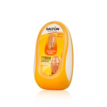 Губка - блеск для обуви Salton для гладкой кожи , с дозатором , натуральный