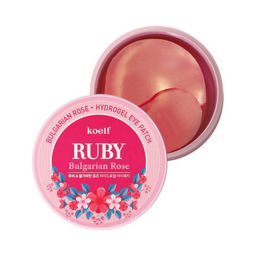 Гидрогелевые патчи для области вокруг глаз Koelf " Ruby Bulgarian Rose " с рубиновой пудрой и болгарской розой 60шт