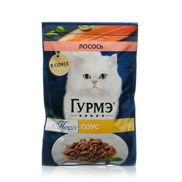 Влажный корм для кошек Гурмэ Перл Соус " Лосось " 75г