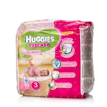 Подгузники - трусики Huggies для девочек 7-11кг 19шт