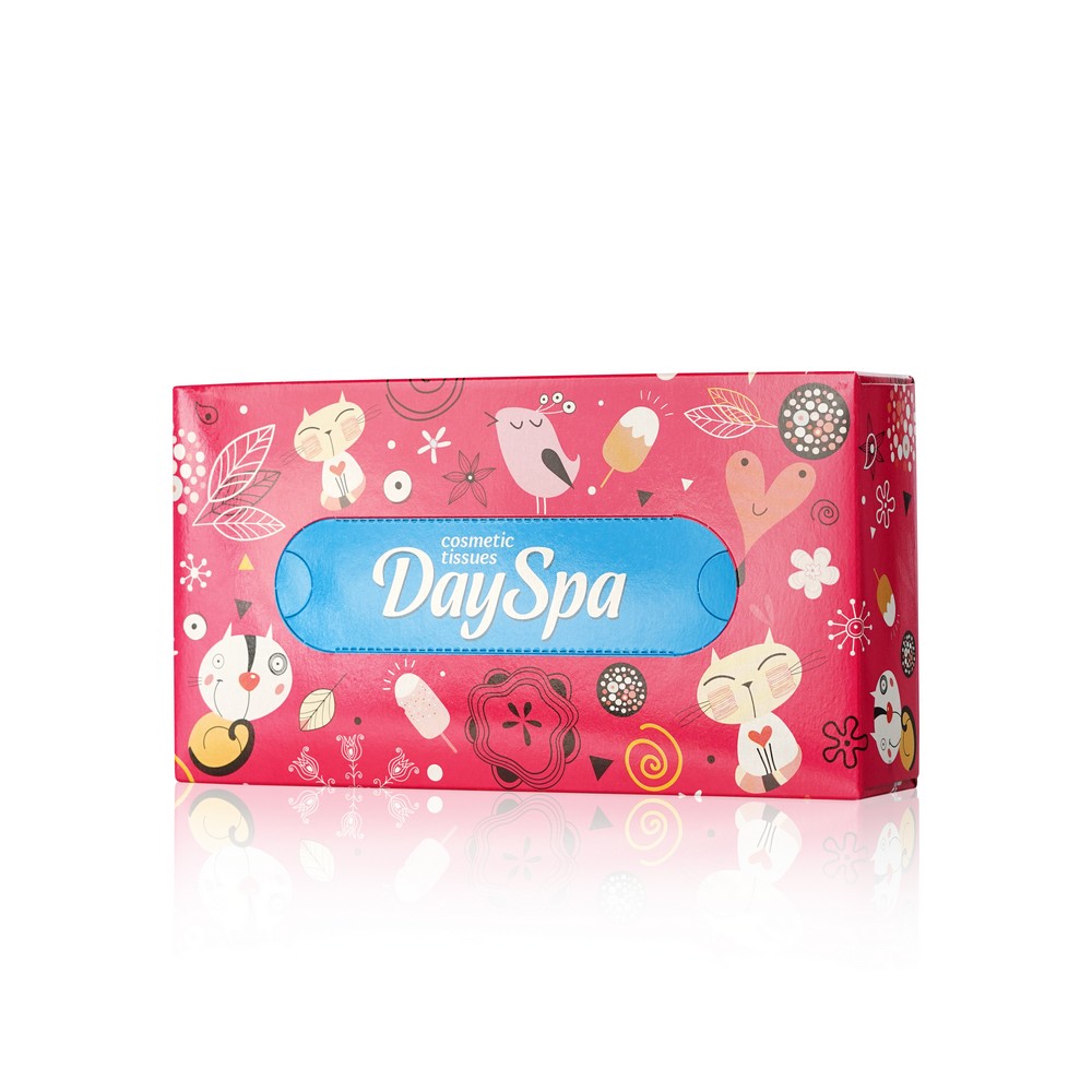 

Бумажные салфетки Day Spa Magenta косметические , 2х-слойные 100шт