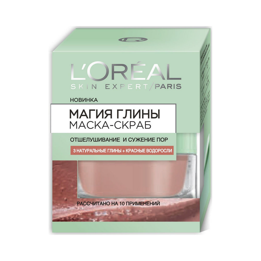 

Маска - скраб L'Oreal Paris Магия Глины " Отшелушивание и сужение пор " 50мл