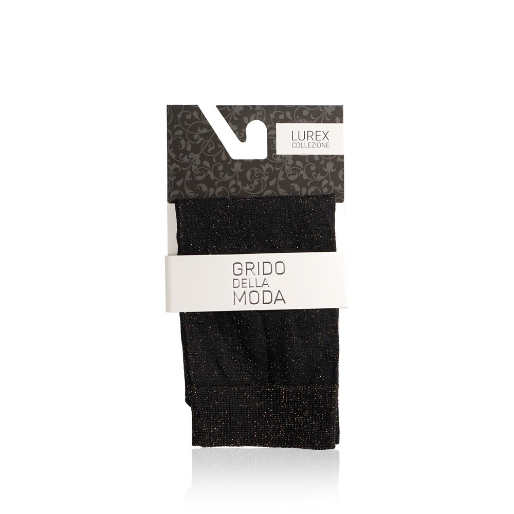 Женские носки Grido della Moda Lurex 50den черные с золотом