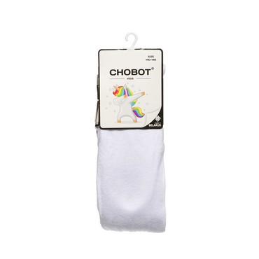 Детские колготки Chobot Kids рубчик Белый р.140-146