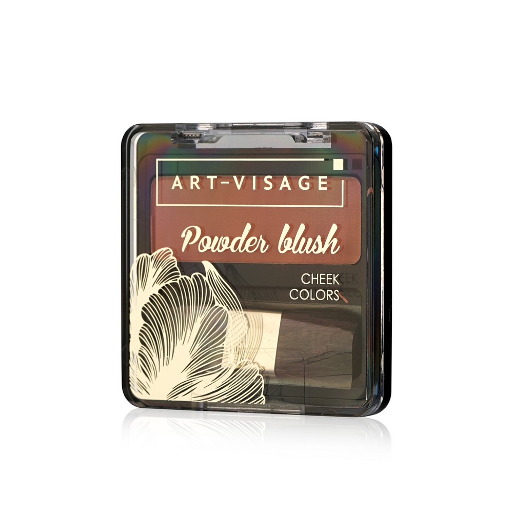 

Компактные румяна для лица Art-Visage Powder Blush с кисточкой 301 peach 3,8г