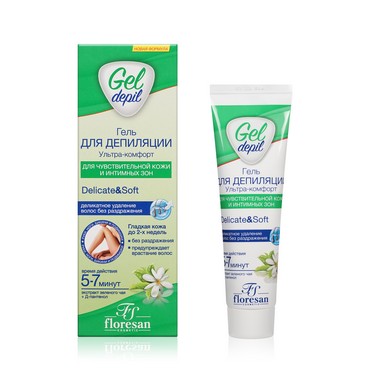 Гель для депиляции Floresan Gel Depil " Ультра-комфорт " для чувствительной кожи и интимных зон 100мл