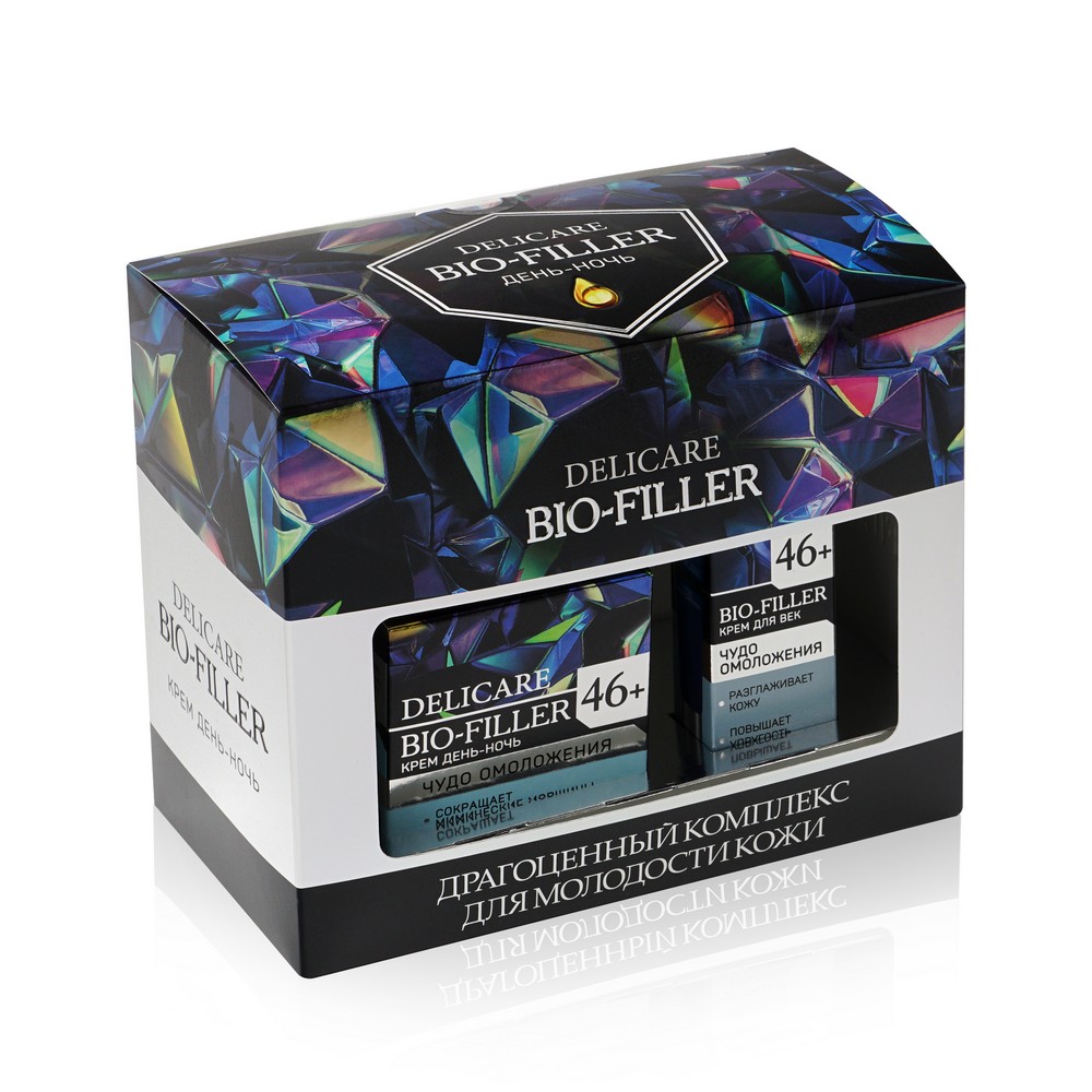 

Женский набор для лица Delicare Bio-Filler ( крем для лица день - ночь " Чудо омоложения " 46+ , 50мл + крем для век " Чудо омоложения " 46+ , 15мл )