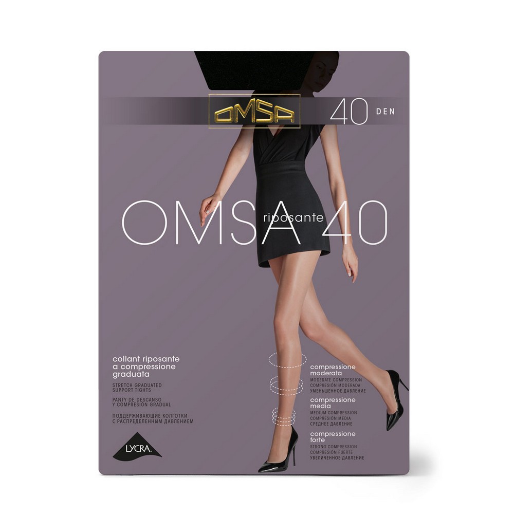 

Женские колготки Omsa 40den Nero 2 размер
