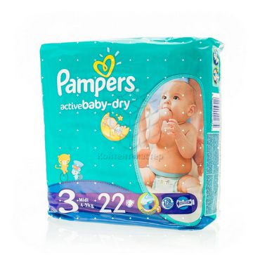 Подгузники Pampers Active Baby-dry для детей Midi 4-9кг 22шт