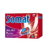 Таблетки Somat All in 1 для посудомоечной машины 26шт