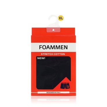Мужские трусы - боксеры Foammen синие , серебряная резинка XL