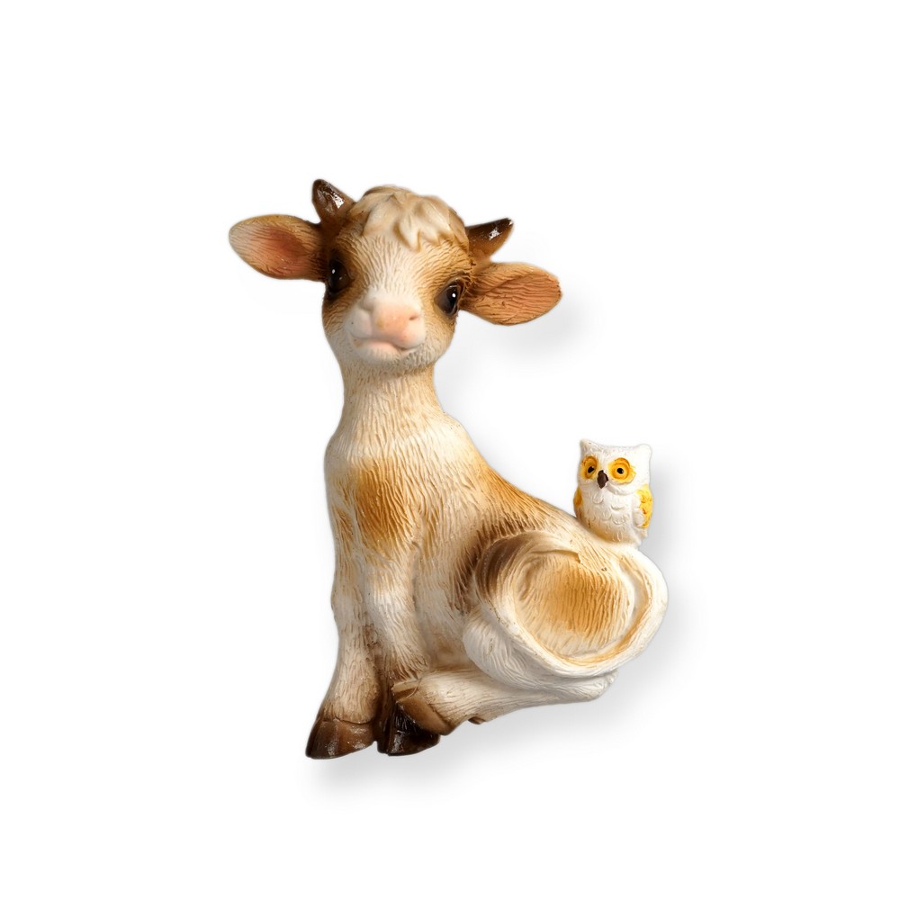 

Магнит Artus Новый Год " Бычок с совушкой на спине, сидящий " 6,5см