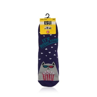 Женские махровые носки Home Line Esli " Кот " , р.23