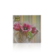 Бумажные салфетки Bouquet Original de Luxe " Натюрморт с тюльпанами " , 2х-слойные 33*33см 20шт