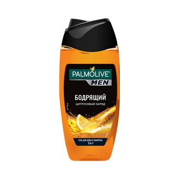 Мужской гель для душа Palmolive Men и шампунь 2 в 1 " Цитрусовый заряд " 250мл