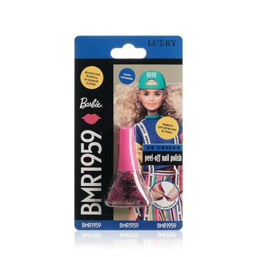 Детский лак для ногтей Lukky Barbie Фуксия с блестками 3+ 5,5мл