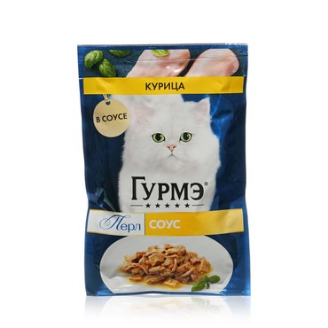 Влажный корм для кошек Гурмэ Перл Соус " Курица " 75г