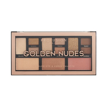Палетка теней для век Profusion " Golden Nudes "