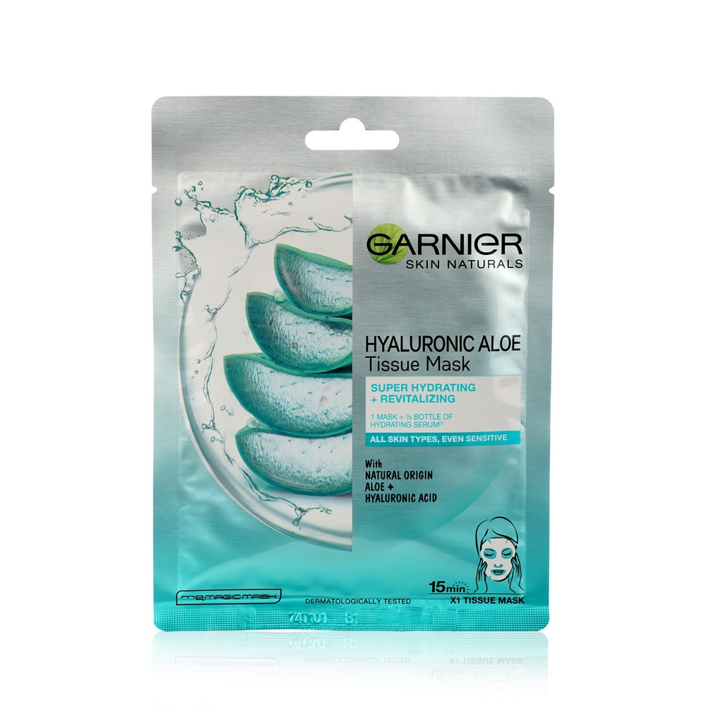 

Тканевая алоэ - маска для лица Garnier Skin Naturals с гиалуроновой кислотой