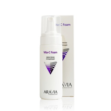 Крем - пенка для лица Aravia Professional Vita-C Foam очищающая с витамином C 160мл