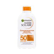 Молочко Garnier Ambre Solaire солнцезащитное " защита от сухости " SPF 50 200мл