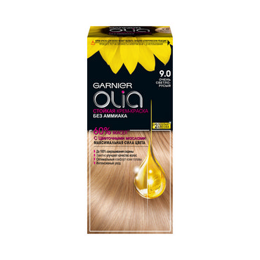 Стойкая крем - краска Garnier Olia для волос 9.0 Очень светло-русый