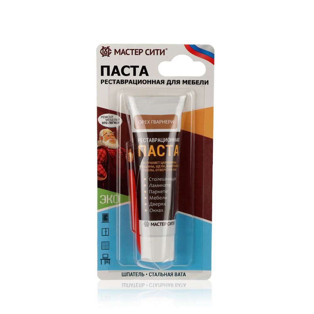 

Шпатлевка мебельная Мастер сити ( реставрационная паста ) , Орех Гварнери 30мл