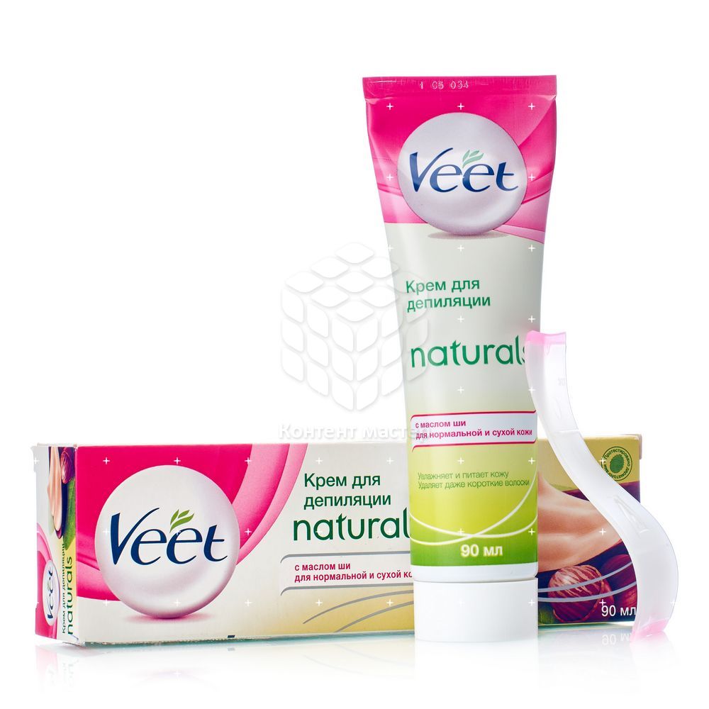 Крем для депиляции Veet Naturals для нормальной и сухой кожи с маслом Ши 50мл + 50мл