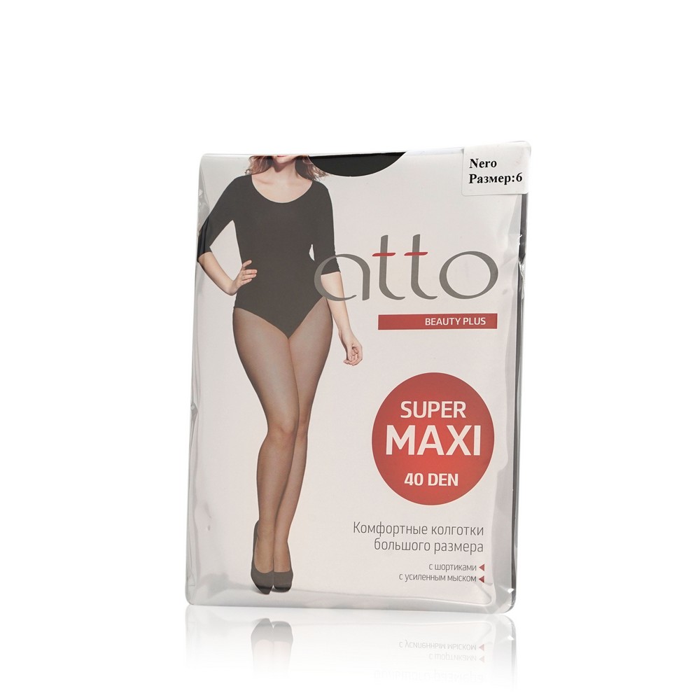 

Женские колготки Atto Beauty plus 40den черные 6 размер