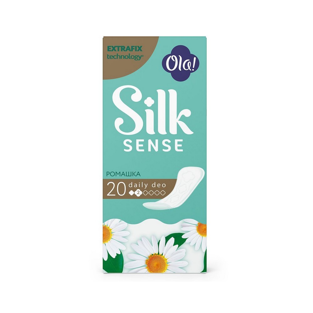 

ежедневные прокладки Ola! silk sense Daily Deo Ароматизированные " ромашка " 20шт