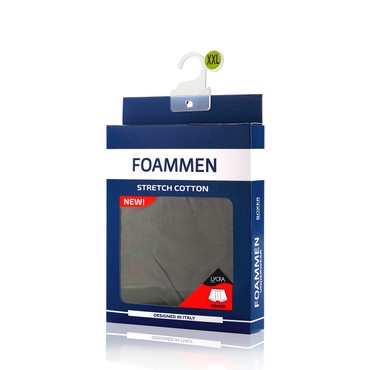 Мужские трусы - боксеры Foammen однотонные , с набивной зеленой полоской XXL