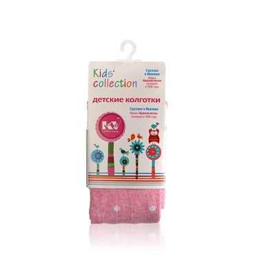 Детские колготки Красная ветка Kids Collection с-1814 " В горошек " Розовый р.74-80